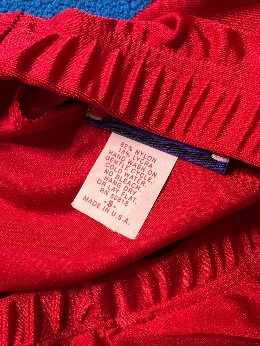 Vivid Red Shiny Spandex Cheeky Disco Hot Shorts S NWOT - Picture 9 of 9